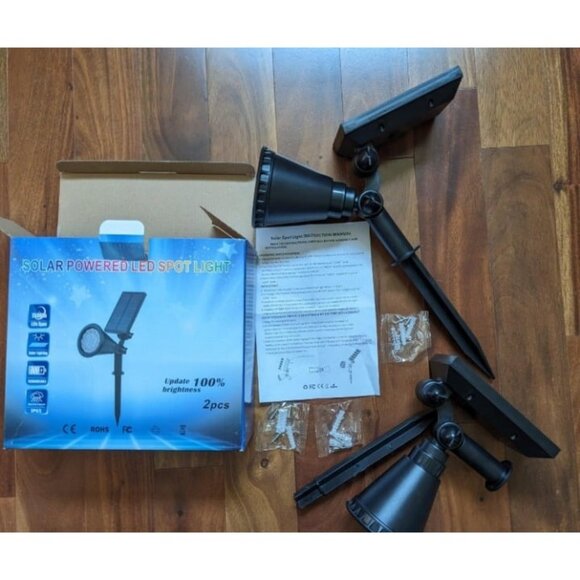 Solar Spot Lights Outdoor, 18 LEDs & IPX65 Waterproof, 8 Modes Solar Flood Light - Picture 3 of 3